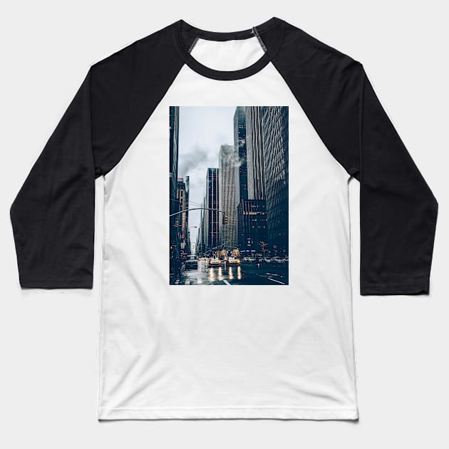 New York City Street Baseball T-Shirt by Adatude